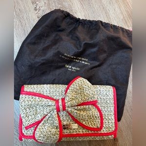 New with tags - Kate Spade Raffia Clutch